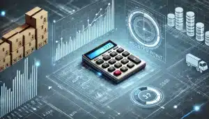 Illustration explaining the concept of an inventory reorder point calculator.